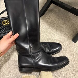 Prada Black Leather Men's Boots